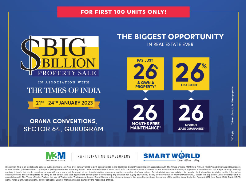 M3M & Smart World’s Big Billion Property Sale: A Golden Opportunity for Real Estate Investors and Homebuyers